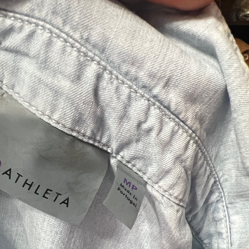 Athleta Candid Light Blue Denim Shirt Dress - Picture 3 of 4